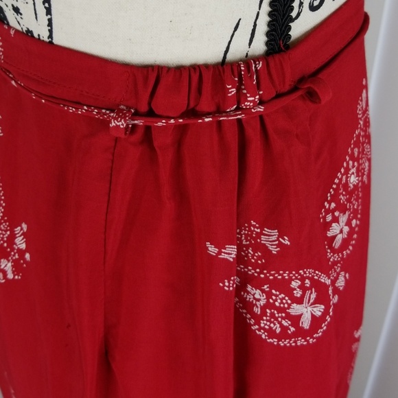 COLDWATER CREEK ▪ Maxi wrap skirt, scarlet, EUC - Picture 5 of 8